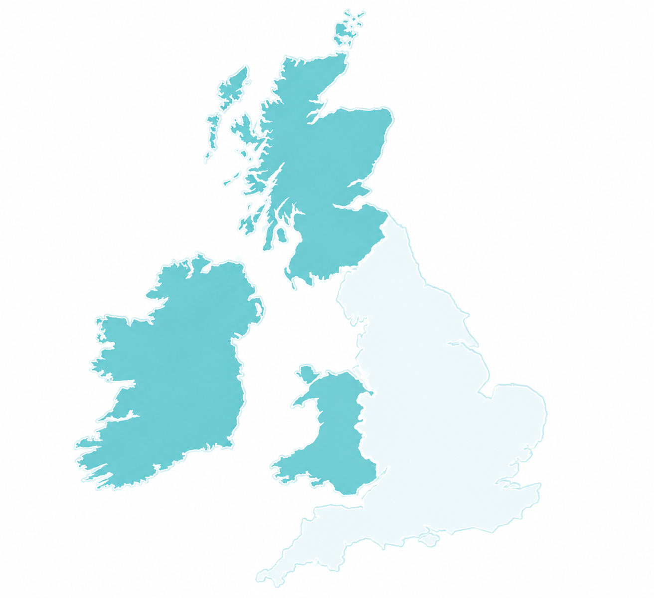 Scotland, Ireland, Wales